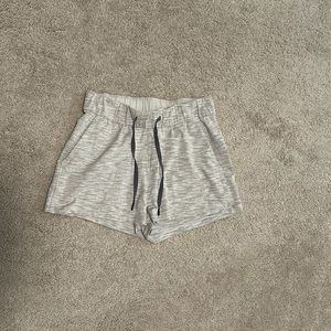Lululemon On The Fly Short 2.5". Grey and white. Size 6.